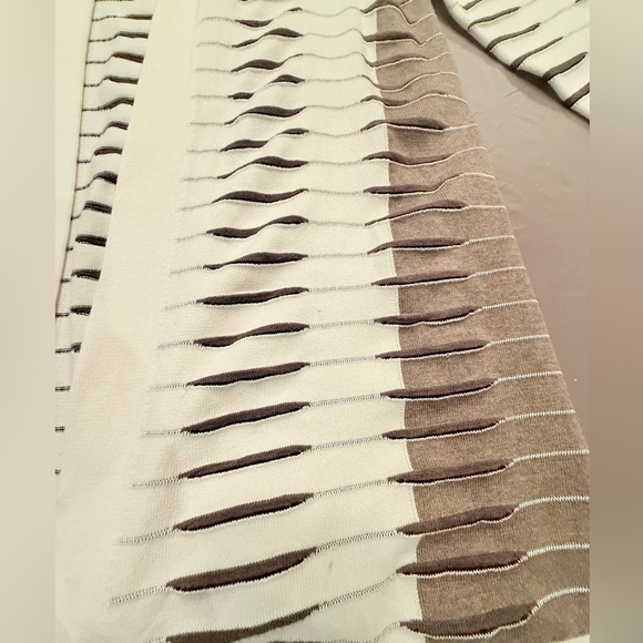 NWOT NIC + ZOE Autumn Crave Cardigan Ivory/Brown Size Medium MSRP $158 - Picture 4 of 10